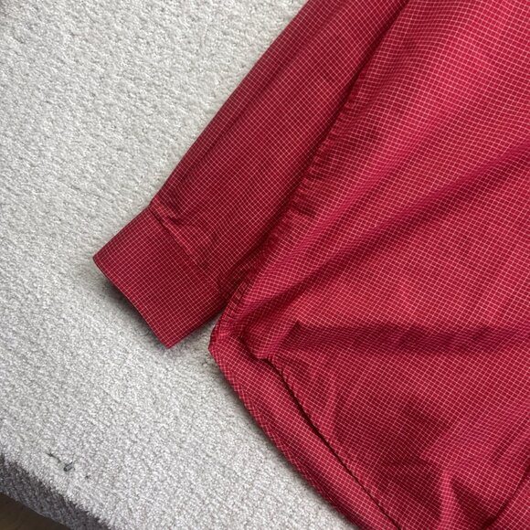 Antigua St Louis Cardinals Men’s M Baseball Long Sleeve Button Up RedPlaid Shirt - Picture 5 of 14